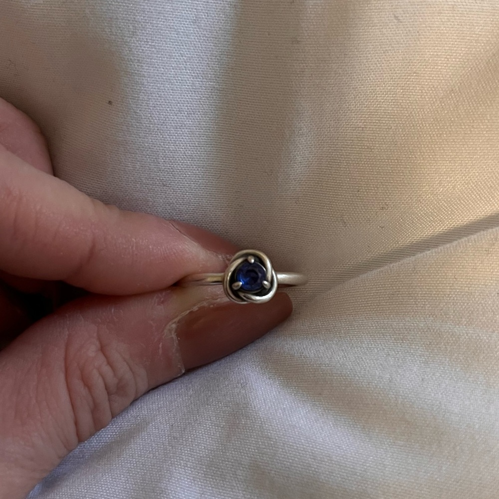 Pandora September Princess Blue Eternity Circle Ring